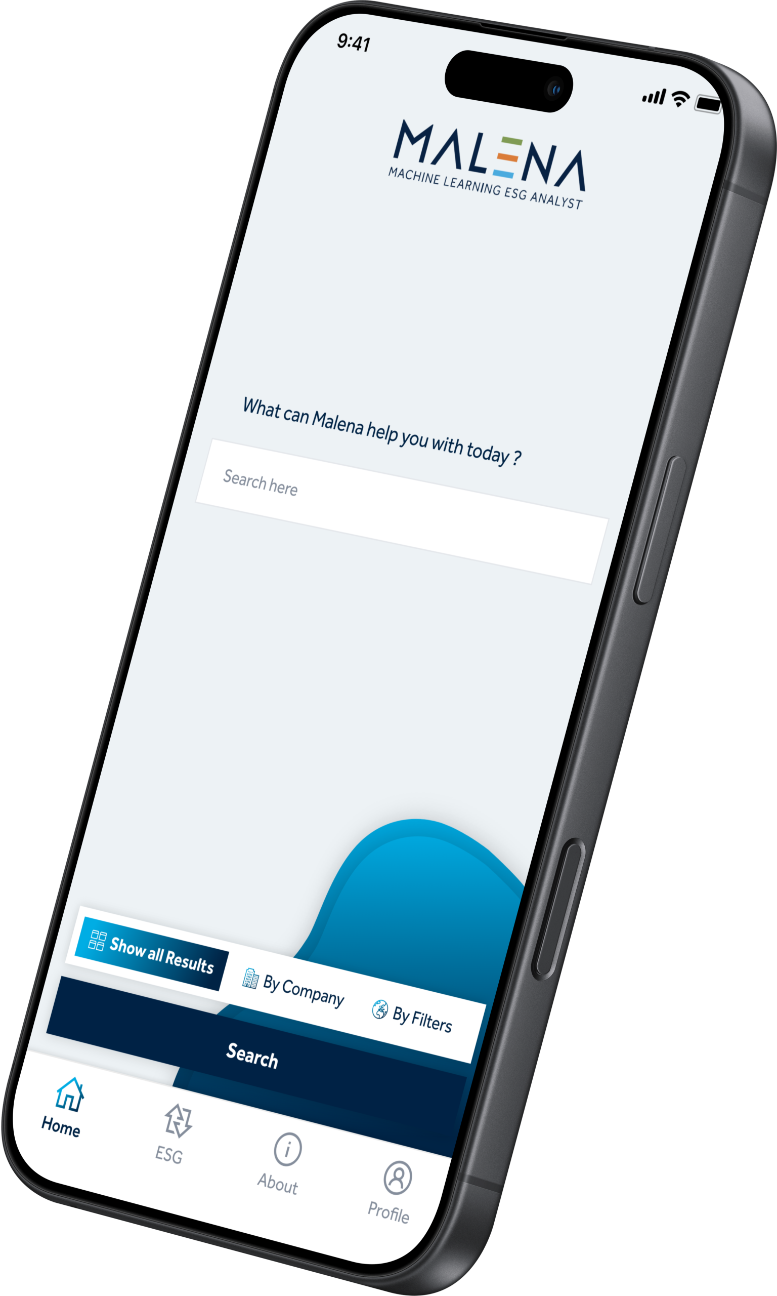 MALENA Mobile App Home Screen Image Mockup